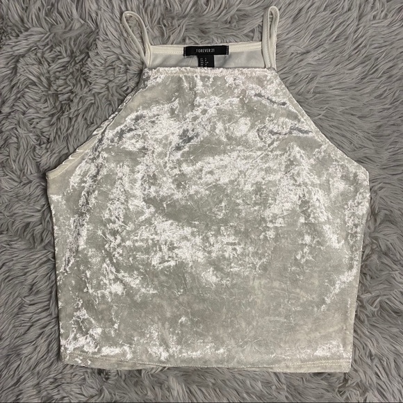 Forever 21 Crushed Velvet Cropped Cami🌟 - Picture 3 of 10